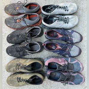 ON men’s running shoes size 11.5 lot of 6 pairs